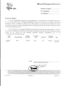 Welding Wire ABS certificate